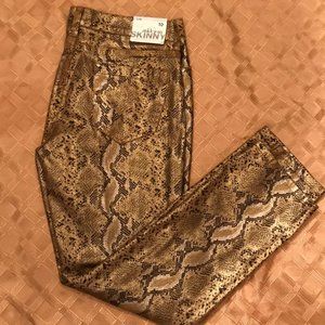 New York & Cie Skinny Ankle Low Rise Snake Print